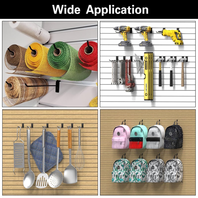 3H Slatwall Accessories 30 Pack, 7 Inch Slatwall Hooks & Hangers, Heavy Duty Slat Wall Hanging Hooks, Proslat Accessories for Shop Retail Display - Image 5